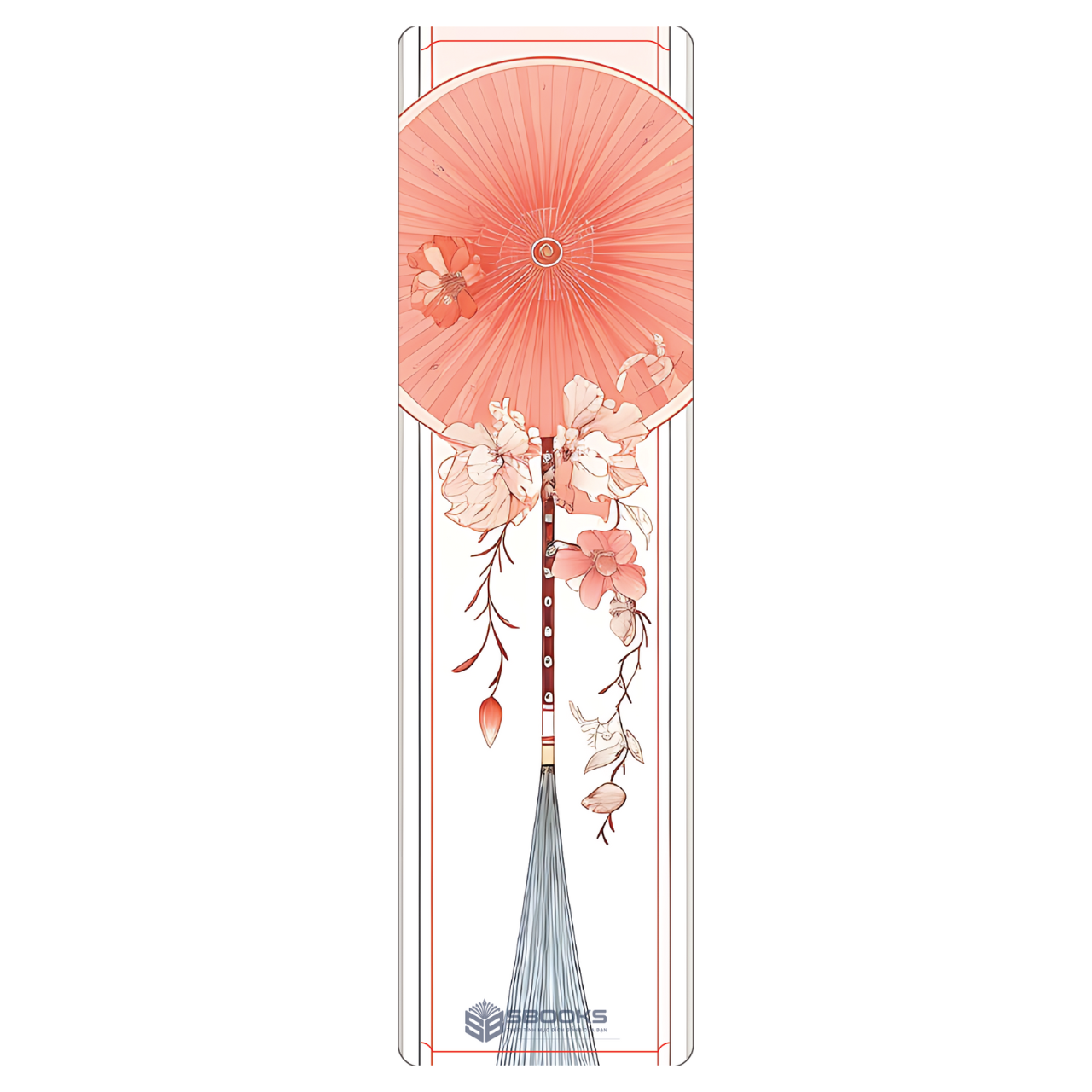 5 Cái Bookmark Kẹp Sách, Dấu Trang Hoạ Tiết Hoa Văn Trung Hoa Màu Đỏ - SBOOKS