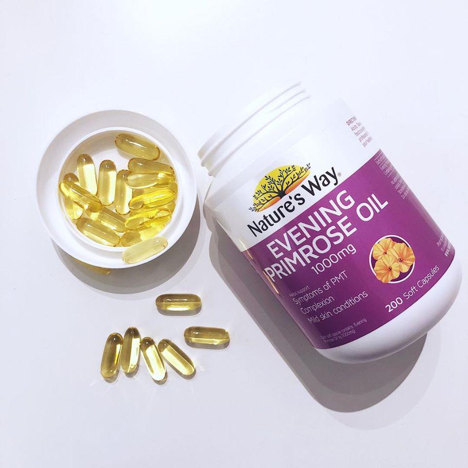Evening primrose oil 1000mg hỗ trợ da và nội tiết