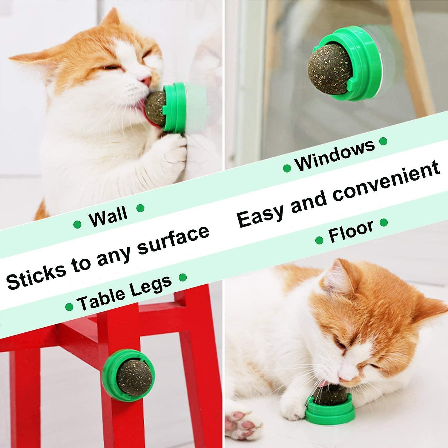 3 quả bóng catnip, đồ chơi mèo ăn được cho mèo liếm, đồ chơi mèo con khỏe mạnh an toàn