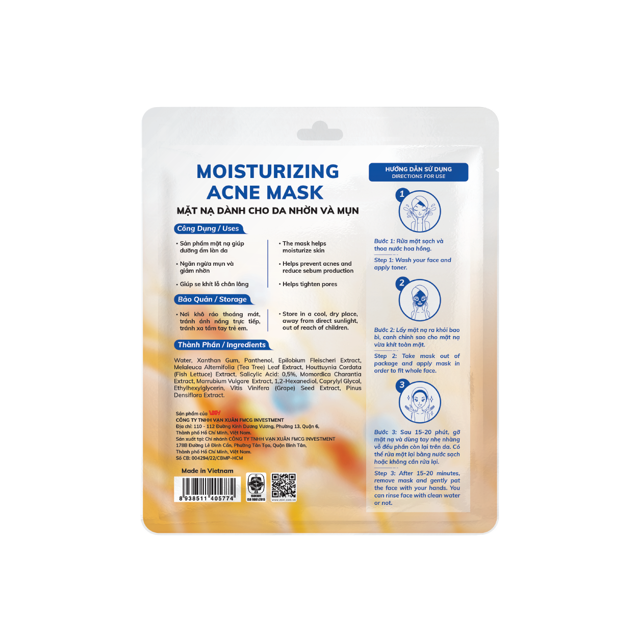 MẶT NẠ DÀNH CHO DA NHỜN VÀ MỤN - MOISTURIZING ACNE MASK MIRI