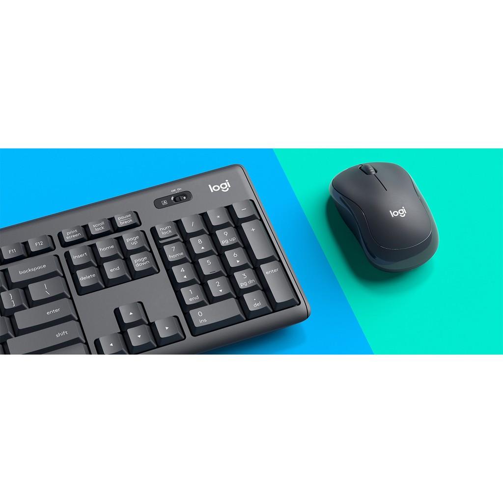 Bộ bàn phím chuột Logitech MK295 Không Dây Silent - Hàng chính hãng