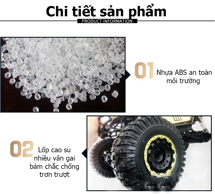 Xe ô tô địa hình điều khiển từ xa  KAVY 609 tỷ lệ 1:8 kích cỡ siêu khủng bằng hợp kim có đèn tốc độ cao tần số 2.4 GHz