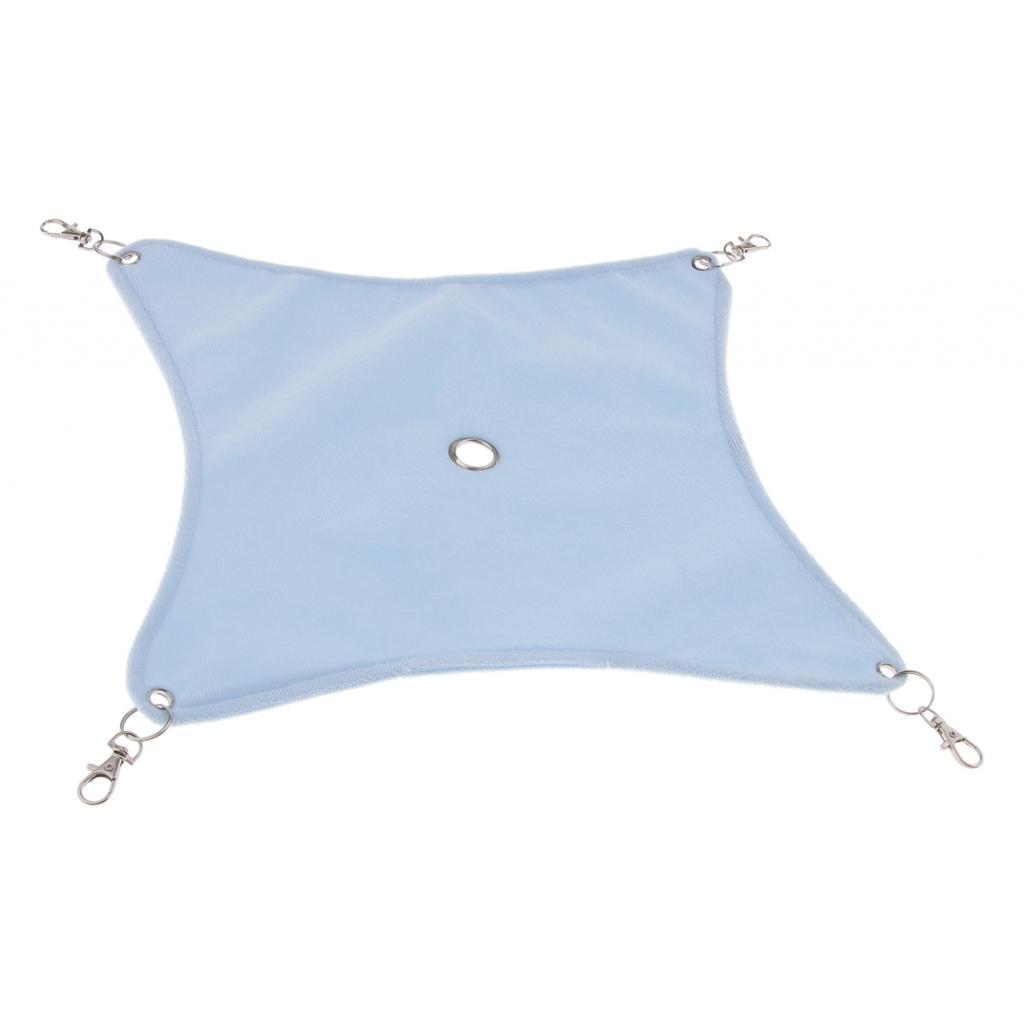2X Small Hamster Hammock Cage Hanging Bed Nest for Birds Hamster Mice Blue-M