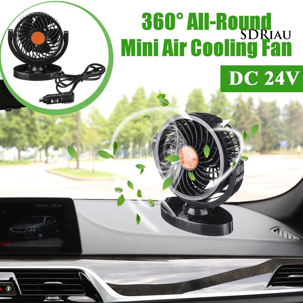 Quạt Làm Mát Gắn Bảng Điều Khiển Xe Hơi 12v 24v 360 Độ