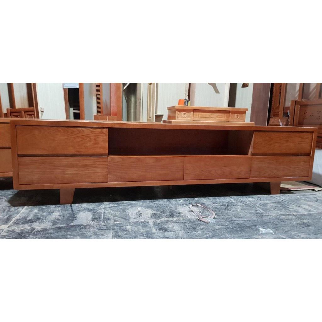 Kệ tivi gỗ Sồi Nga kiểu Hàn Quốctừ 1m8 đến 2m2