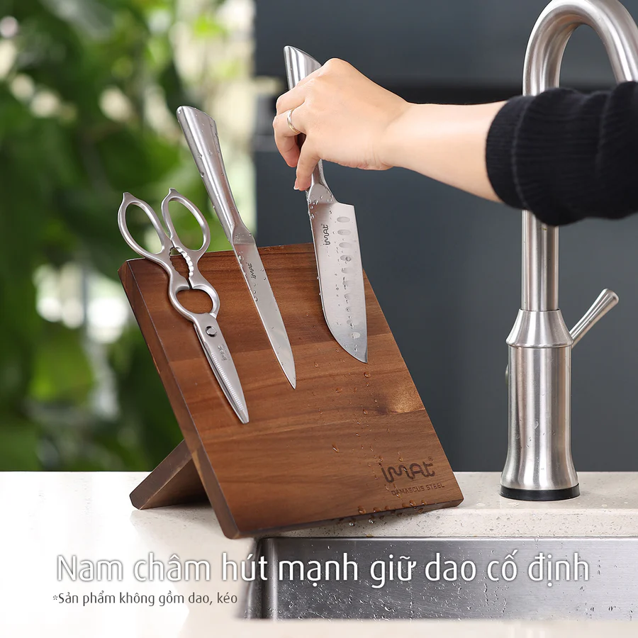 Giá cắm dao nam châm ,Hiệu iMat Gnett I Giá Treo Dao Tiện Ích, Tiết Kiệm Diện Tích, Không Cần Khoan