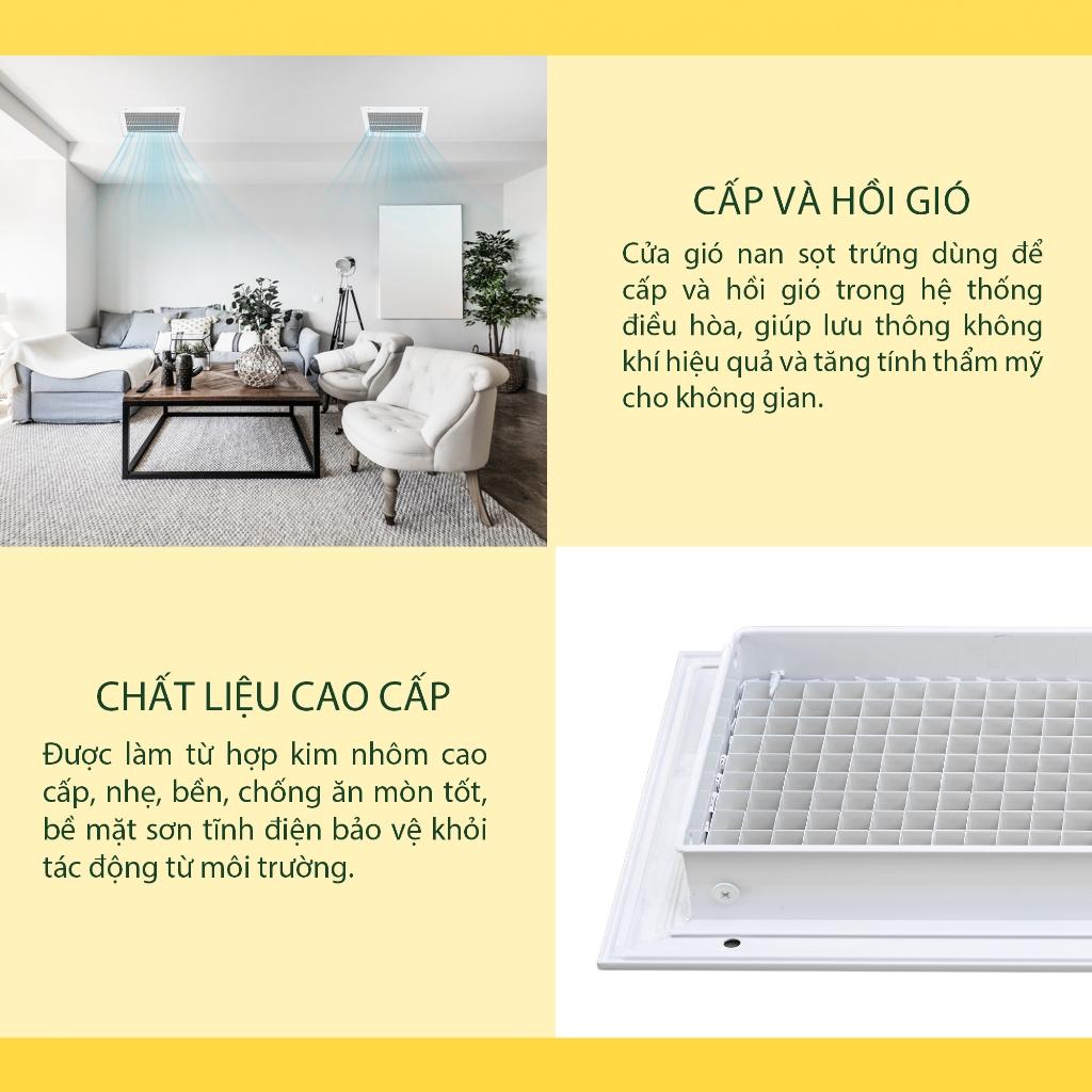 ASIA GREEN - Cửa Gió Sọt Trứng, Cửa Cấp/ Hồi, Sơn Tĩnh Điện Chống Ăn Mòn Hàng chính hãng (Bao gồm VAT)
