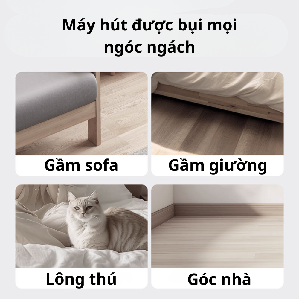 Máy hút bụi cầm tay Lumabella LB-63017 LOẠI SẠC PIN nhiều đầu hút, lõi lọc hepa lọc bụi mịn, dễ dàng vệ sinh - DELIYA HÀNG CHÍNH HÃNG