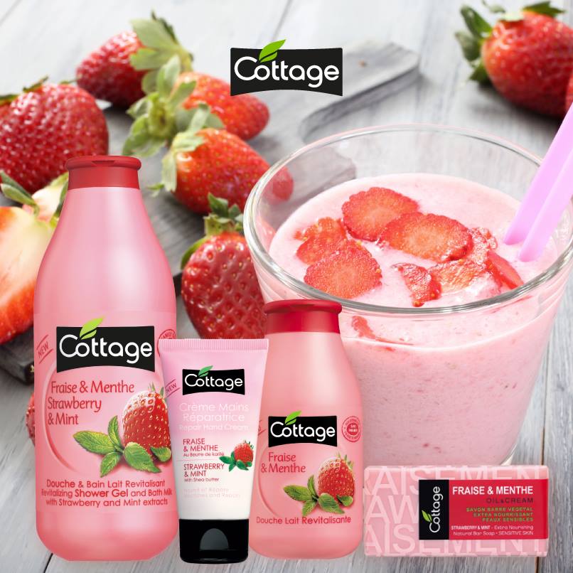 Sữa tắm COTTAGE Strawberry & Mint (hương Dâu và Bạc Hà) 750ml