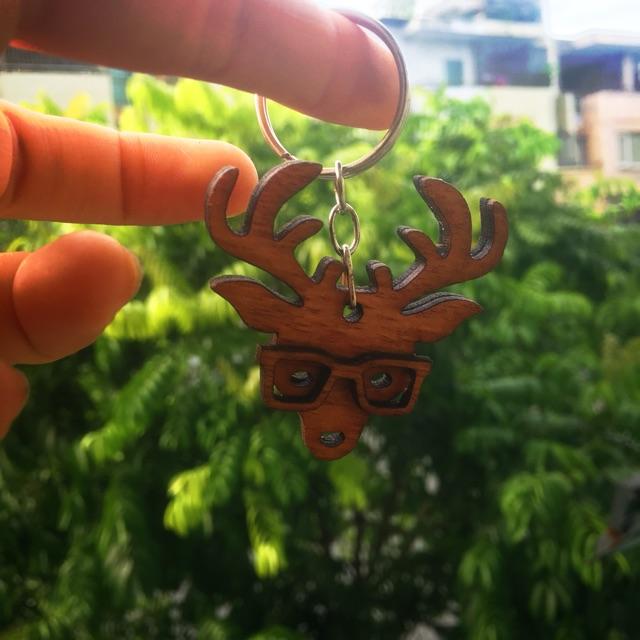 Móc khoá handmade _ phôi móc khoá gỗ