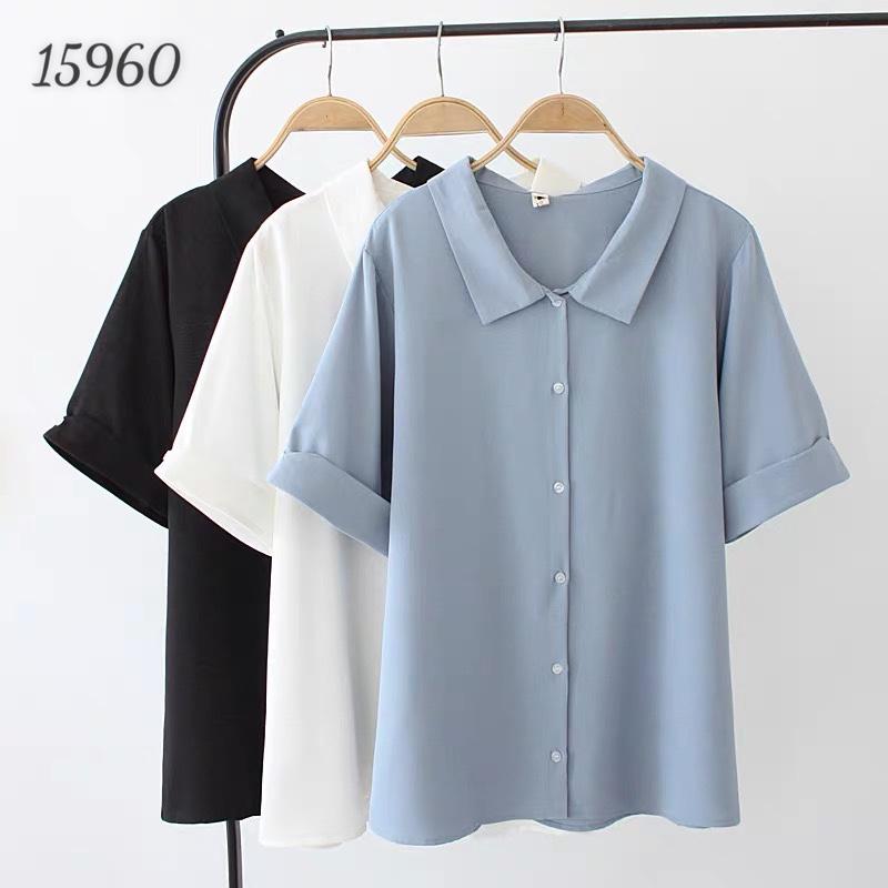 Sơmi BIGSIZE tay ngắn màu trơn 15960
