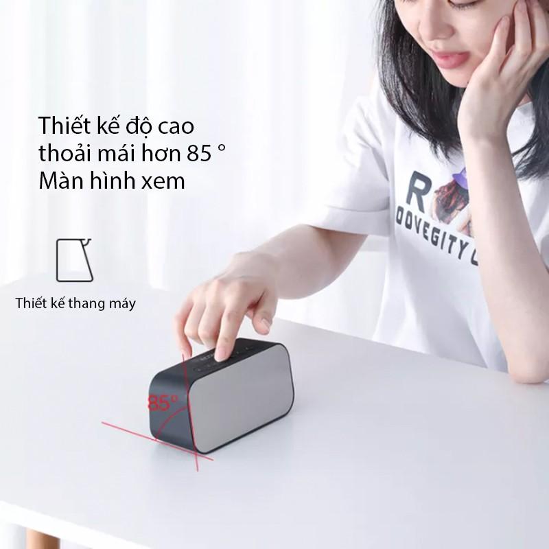 Loa Bluetooth Nghe Nhạc ACOME 5W Màn Hình LED Kiêm Đồng Hồ Báo Thức Mặt Tráng Gương, Hỗ Trợ Thẻ Nhớ &amp; Đài FM - Hàng Chính Hãng