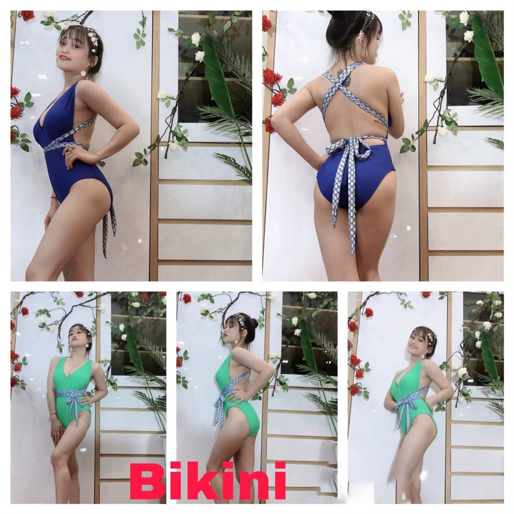 Đồ bơi nữ bikini 1 mảnh khoét lưng Sang Trọng che khuyết điểm cực tôn dáng LM010