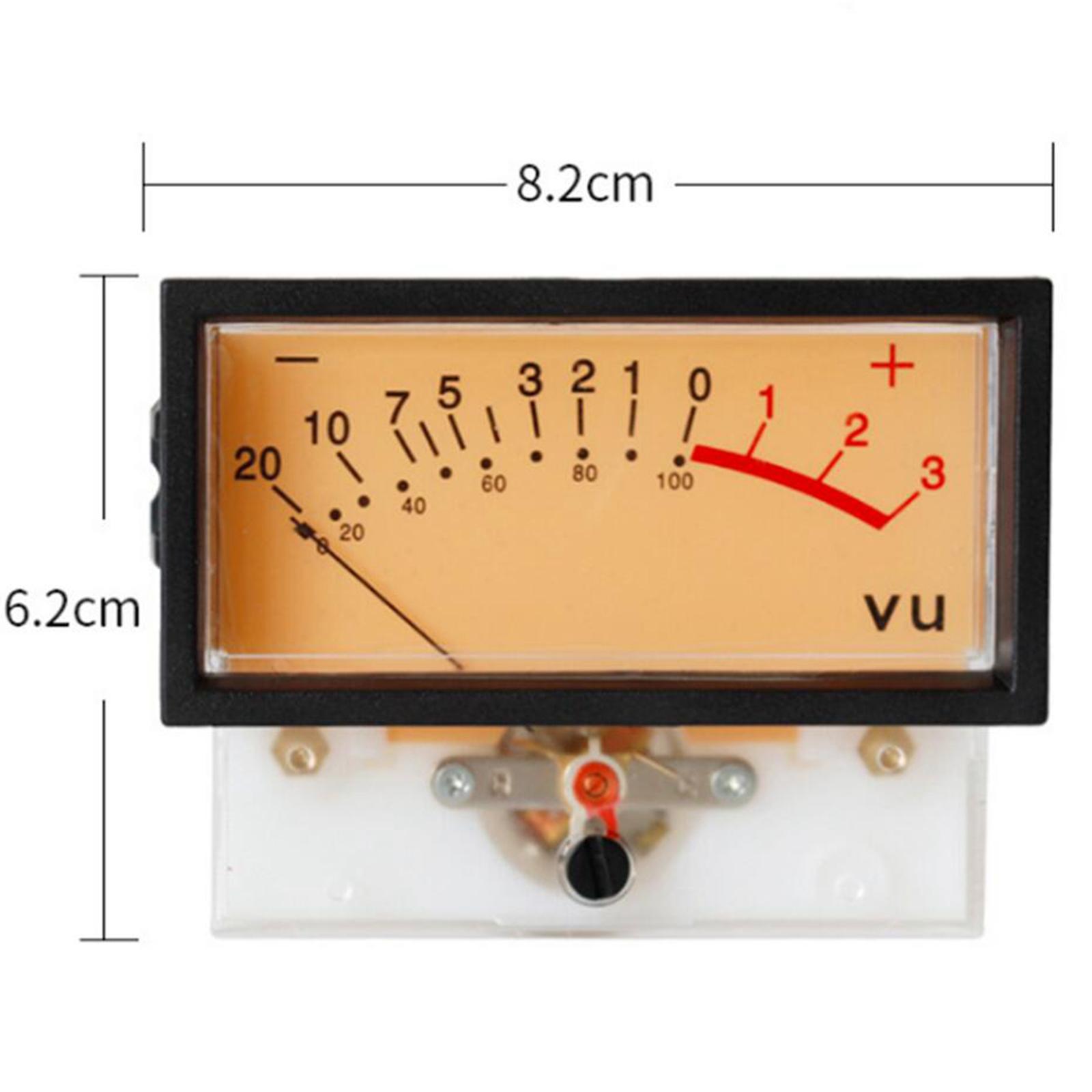 2pcs High Precision VU Meter DB Level Header Audio Meter Chassis with Backlight Input: 1000uA±5%