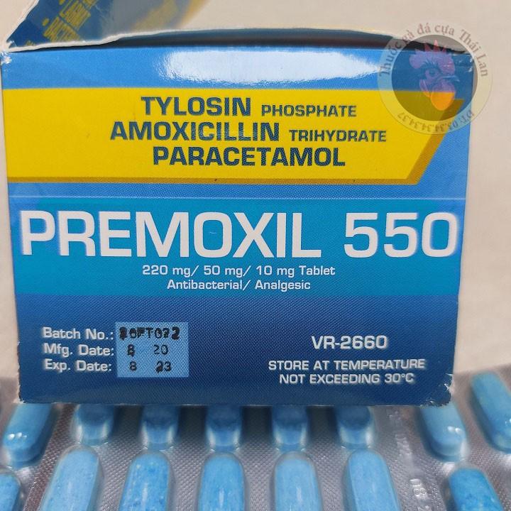Combo 1 vĩ - Premoxil 550 - thuốc gà đá tr.ị bệnh tổng hợp