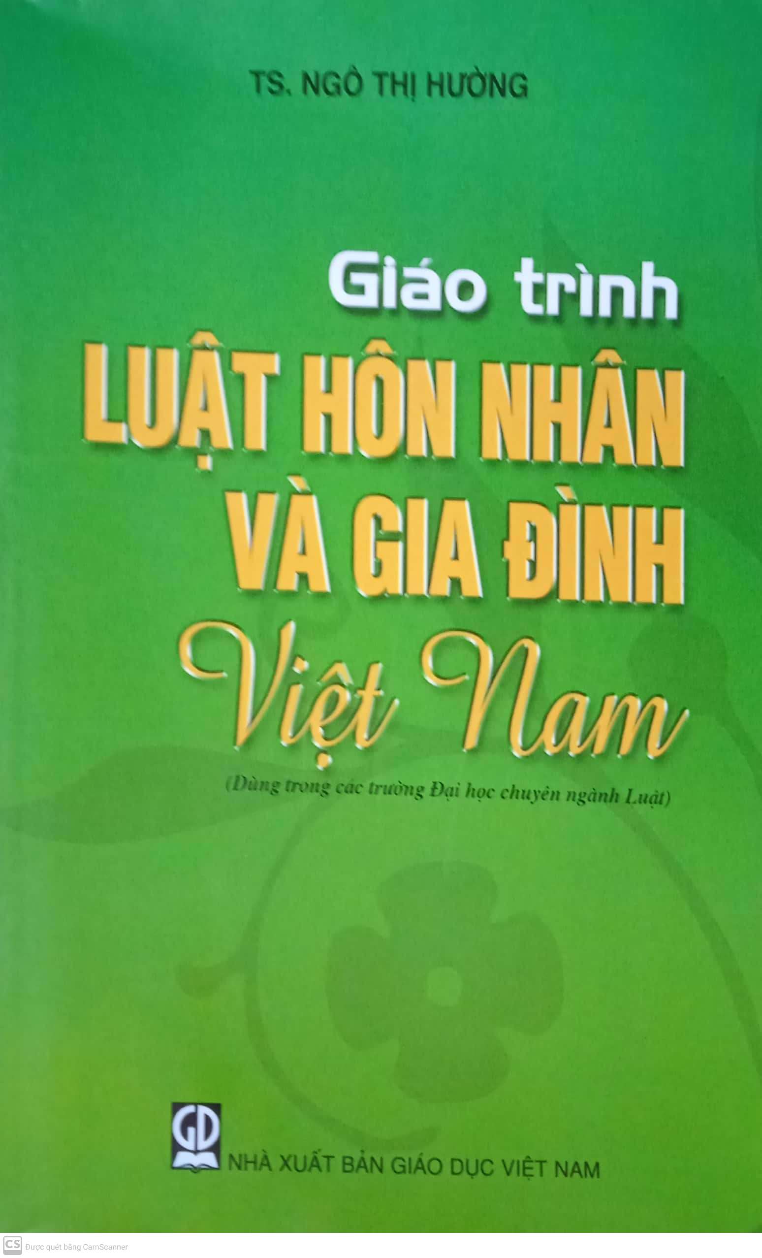 Giáo Trình Luật Hôn Nhân Và Gia Đình Việt Nam