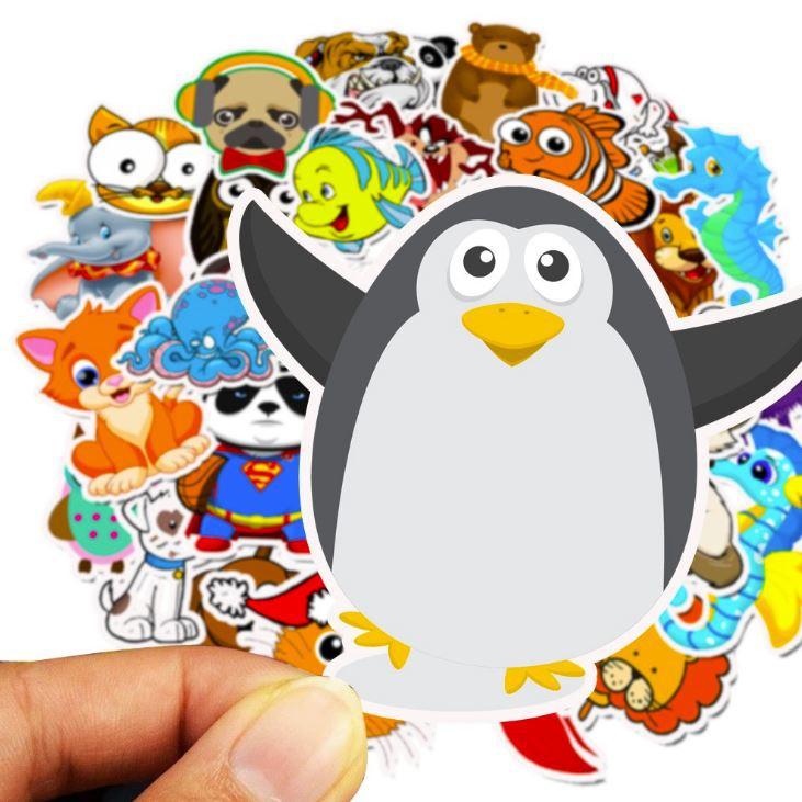 Sticker dán cao cấp ĐỘNG VẬT DỄ THƯƠNG Cực COOL ms#144