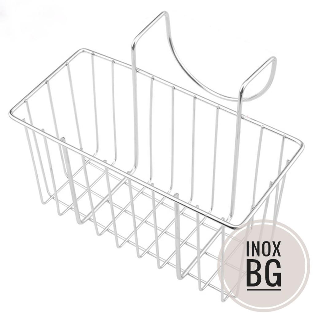 Giỏ, kệ inox để đồ rửa chén bát treo thành bồn - giỏ inox để chai nước và dụng cụ rửa chén