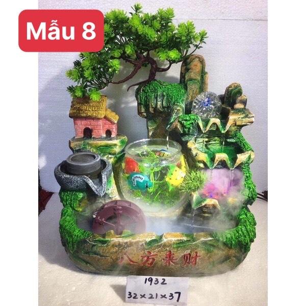 Thác nước phong thủy tiều cảnh Hòn Non bộ, bể cá mini (KO KÈM KHÓI. KHÓI ĐẶT THÊM)