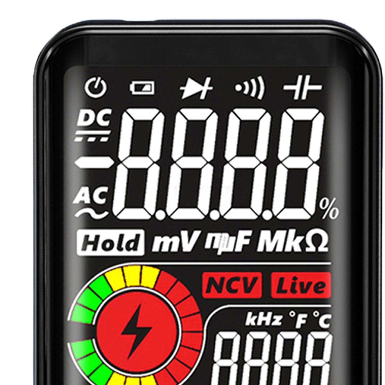 Digital Multimeter Voltmeter Large Screen, DC Voltmeter Large LCD Display Multimeter Tester Smart Multimeter for Home Use Car Repair