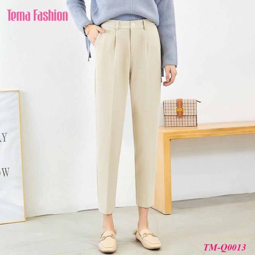 Quần Baggy Dáng Dài Nữ TEMA Kéo Khóa Lưng Thun Nhiều Size