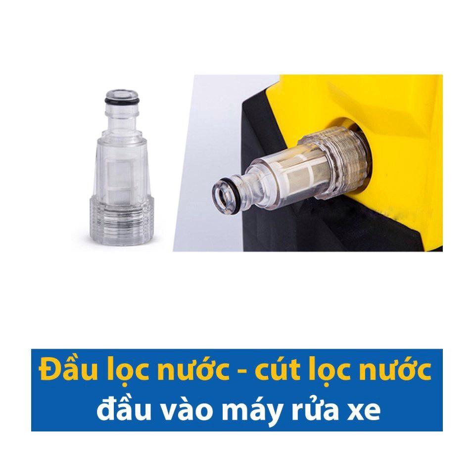 Đầu lọc nước - Cút lọc nước nối với dây hút của máy rửa xe gia đình mini áp lực