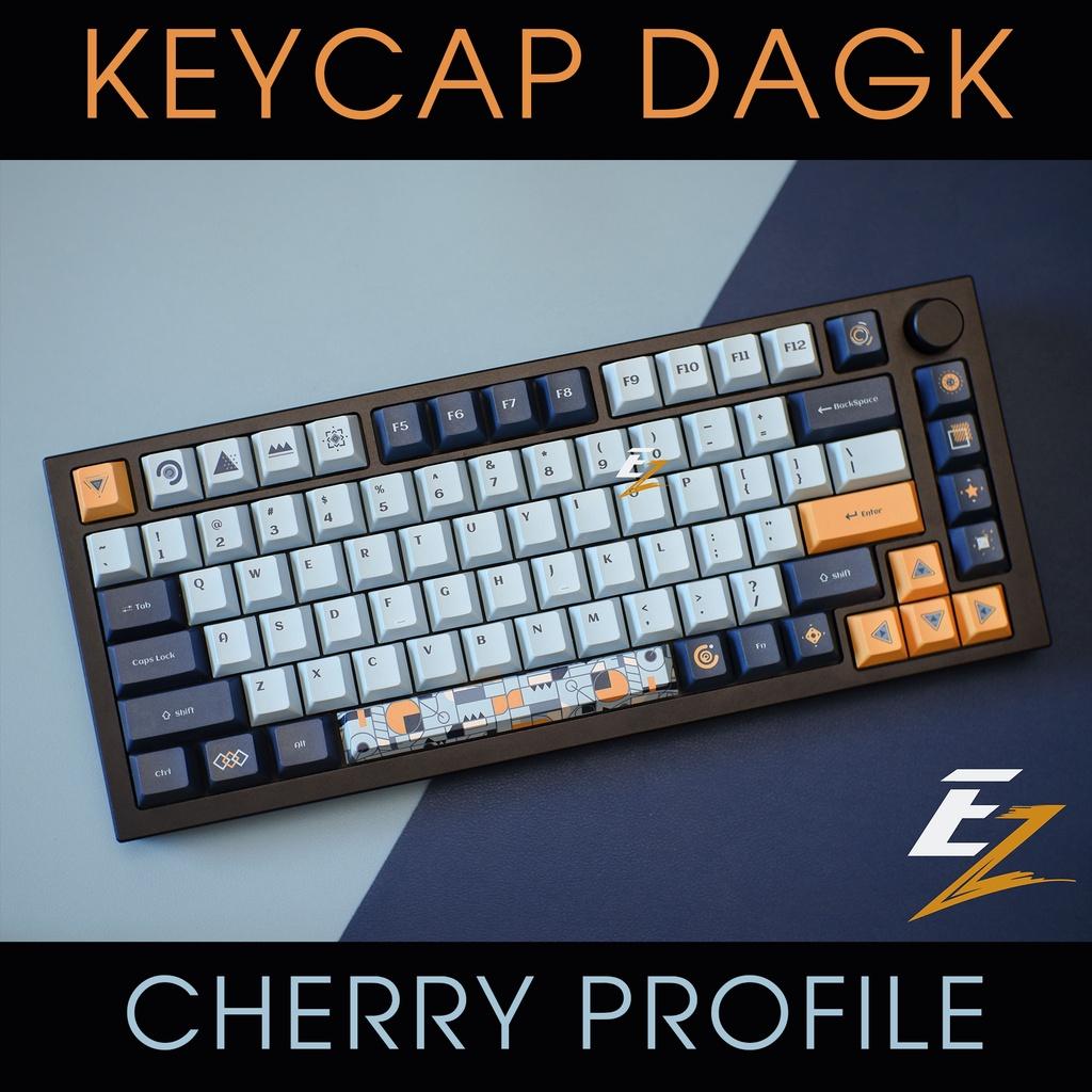 Keycap Cherry DAGK Black Blue 128 Phím Cho Bàn Phím Cơ