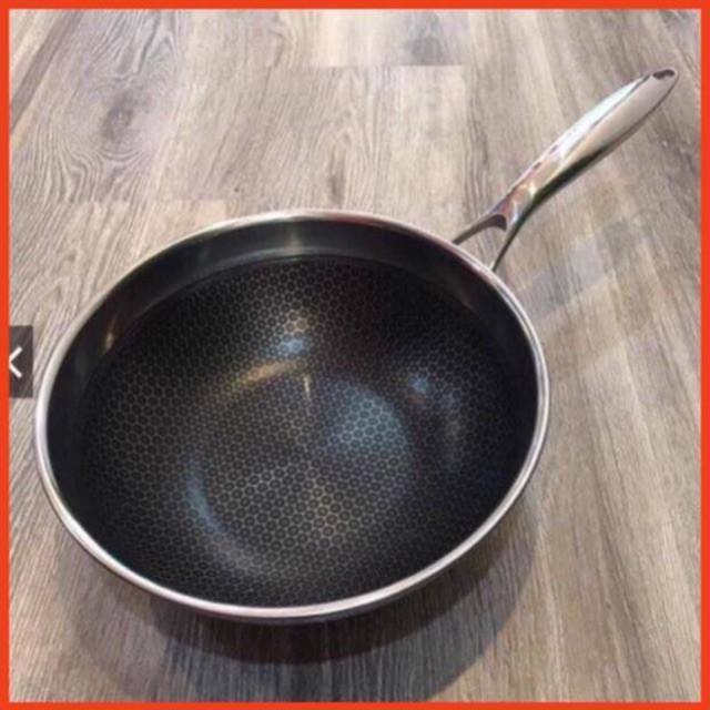 Free_Ship Chảo siêu chống dính sâu lòng lưới tổ ong 32cm siêu bền