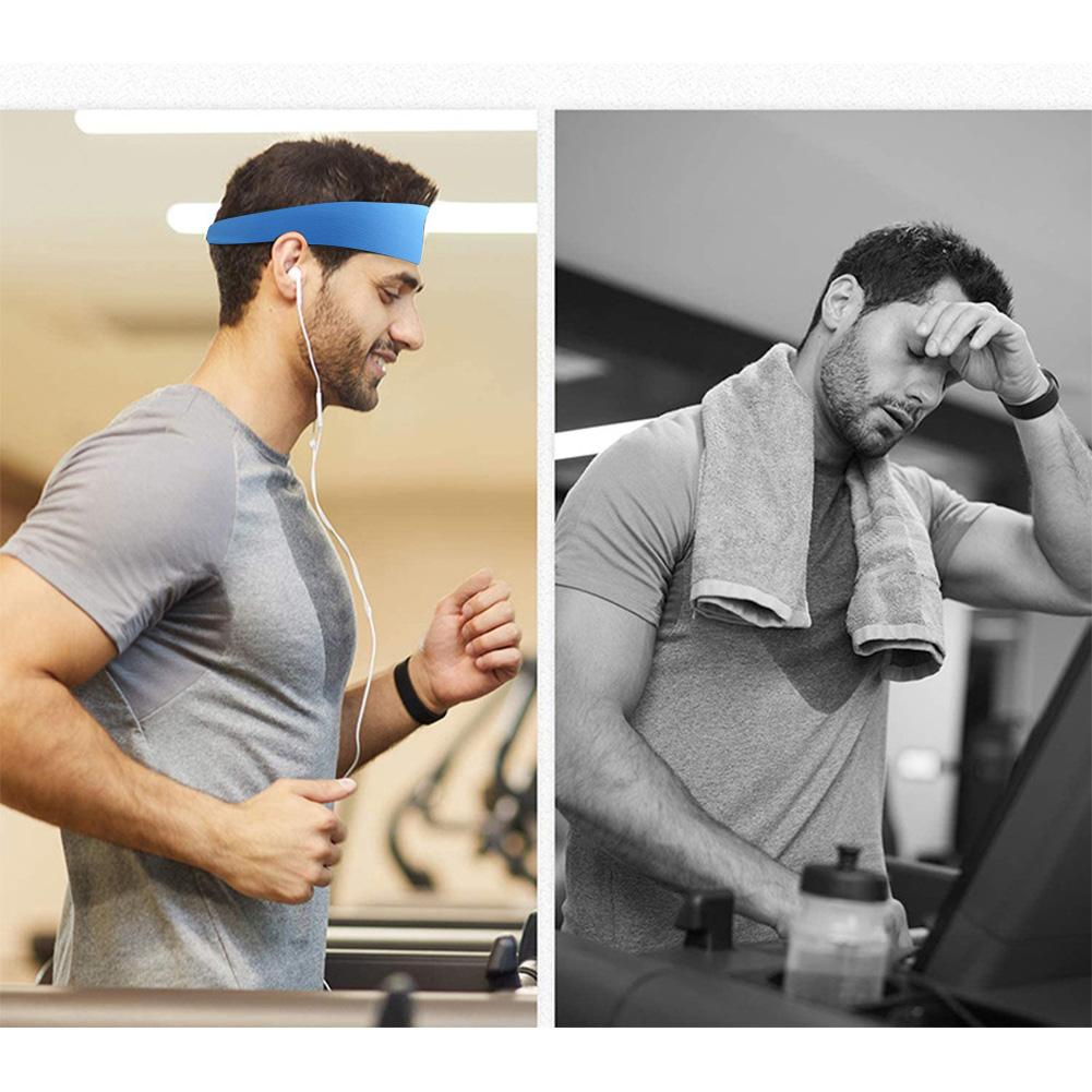 Thể dục chạy bộ đầu thun dây thun thời trang ban nhạc thể thao thoáng khí Band Basketball Shall Color: Blue