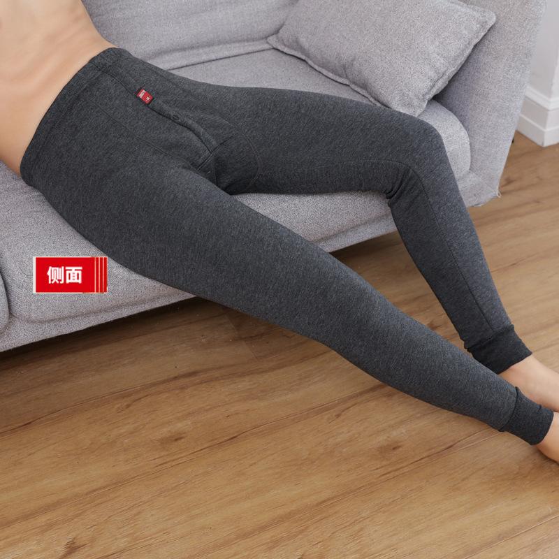 Mùa Đông Nam Ấm Quần Lót Quần Legging Cotton Chặt Nam Dài Johns Plus Kích Thước Dày Lông Cừu Ấm Áp Quần Lót Người Quần Lót Sinh Nhiệt 5XL