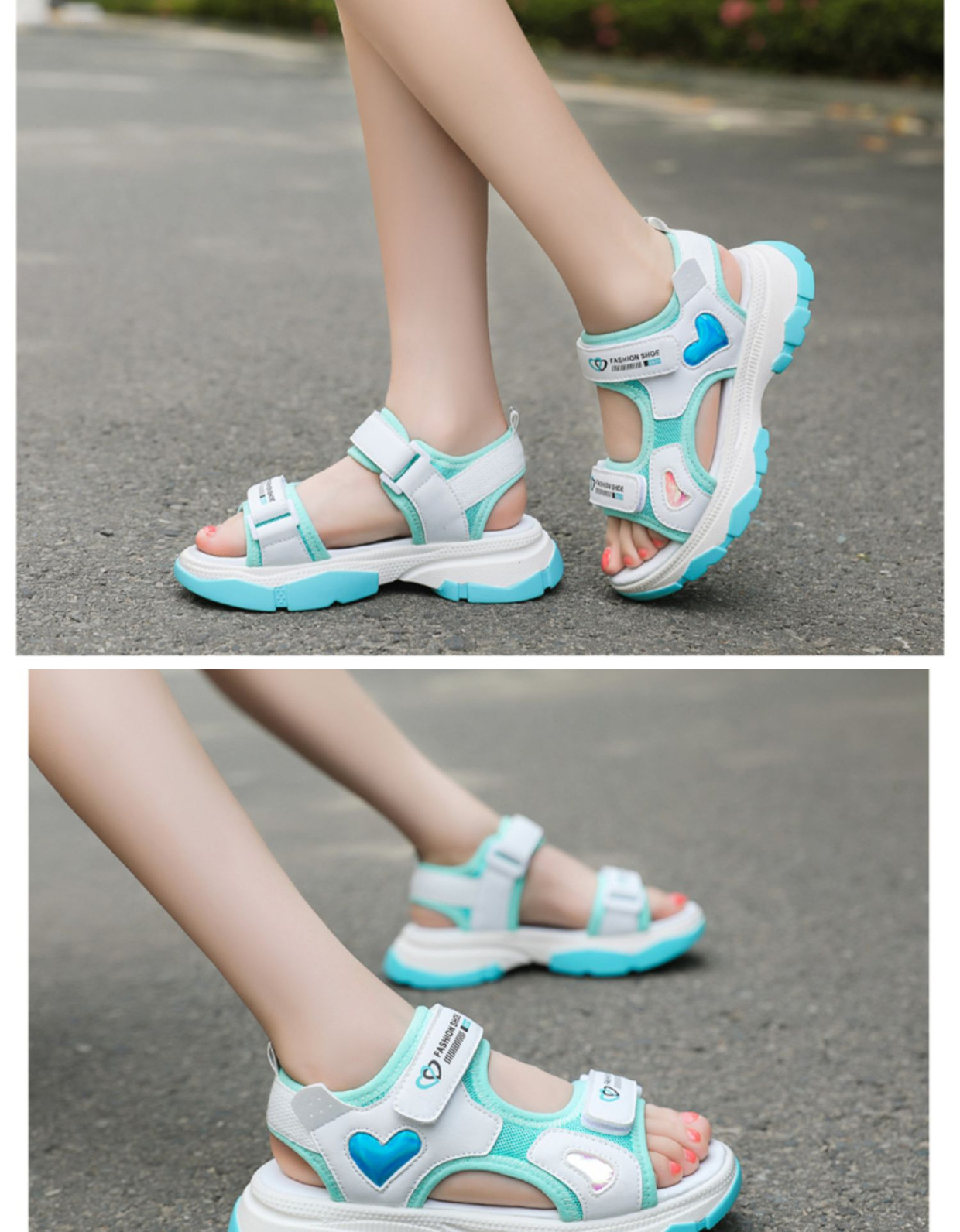 Giày Sandals đế bằng cho bé gái, giày thể thao siêu nhẹ, chống trơn  – GSD9008