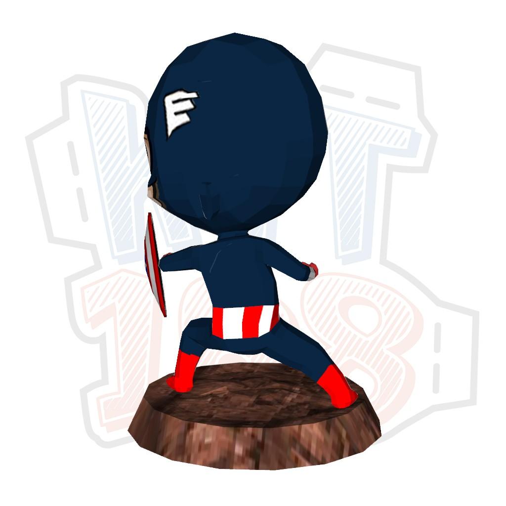 Mô hình giấy Anime Chibi Captain Ameria ver 2 - Marvel