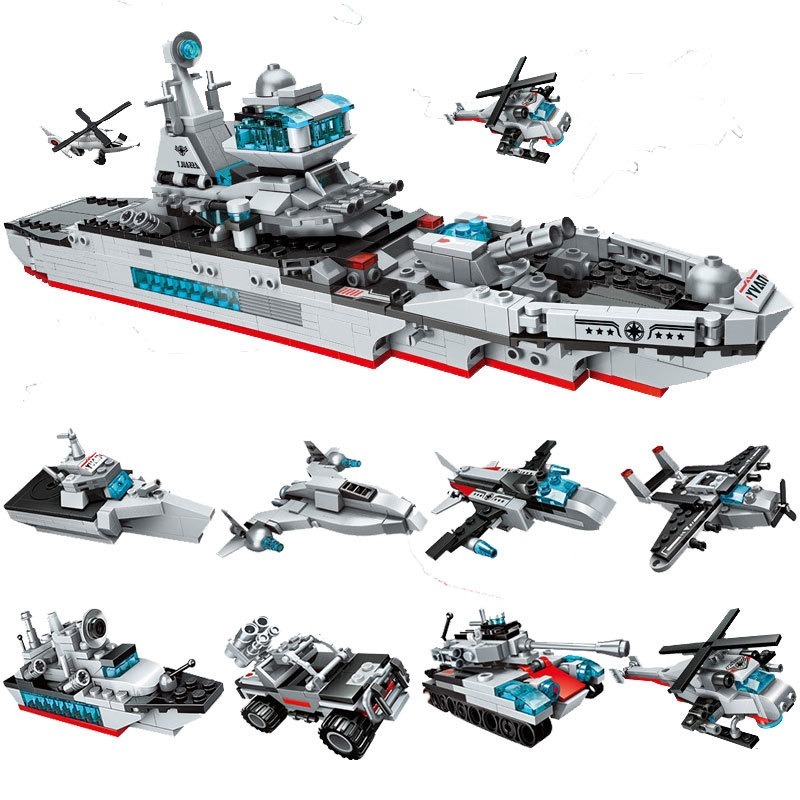 Đồ chơi xếp hình Qman Marine cruiser, Trò chơi lắp ráp xe 1411 - QMAN - lẻ mẫu ngẫu nhiên
