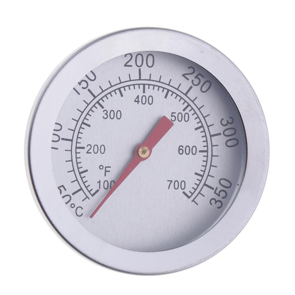10 Pcs BBQ Grill Thermometer Stainless Steel 100-700°F Temperature Gauge