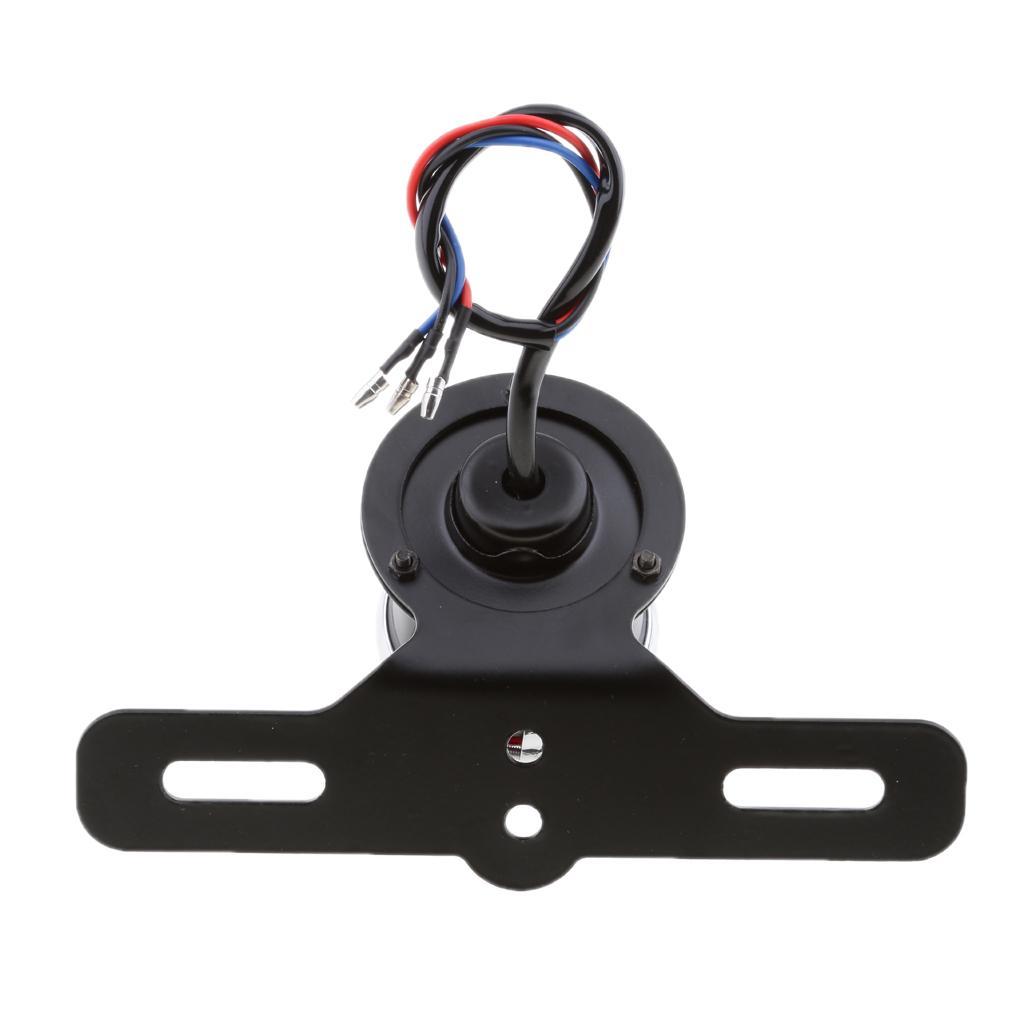 Vintage Grill Tail Brake Light Lamp Bracket Plate For Chopper