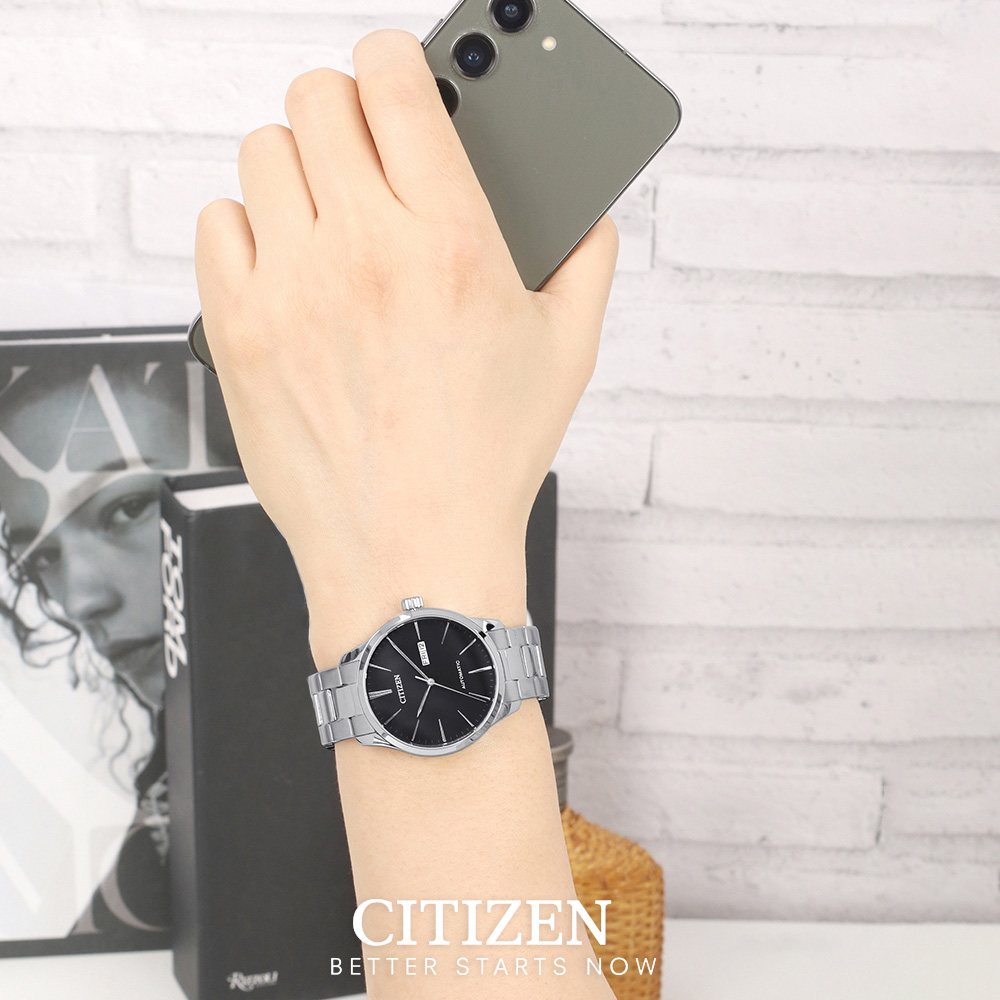 Đồng Hồ Nam Citizen Dây Thép Không Gỉ NH8350-83E - Mặt Đen