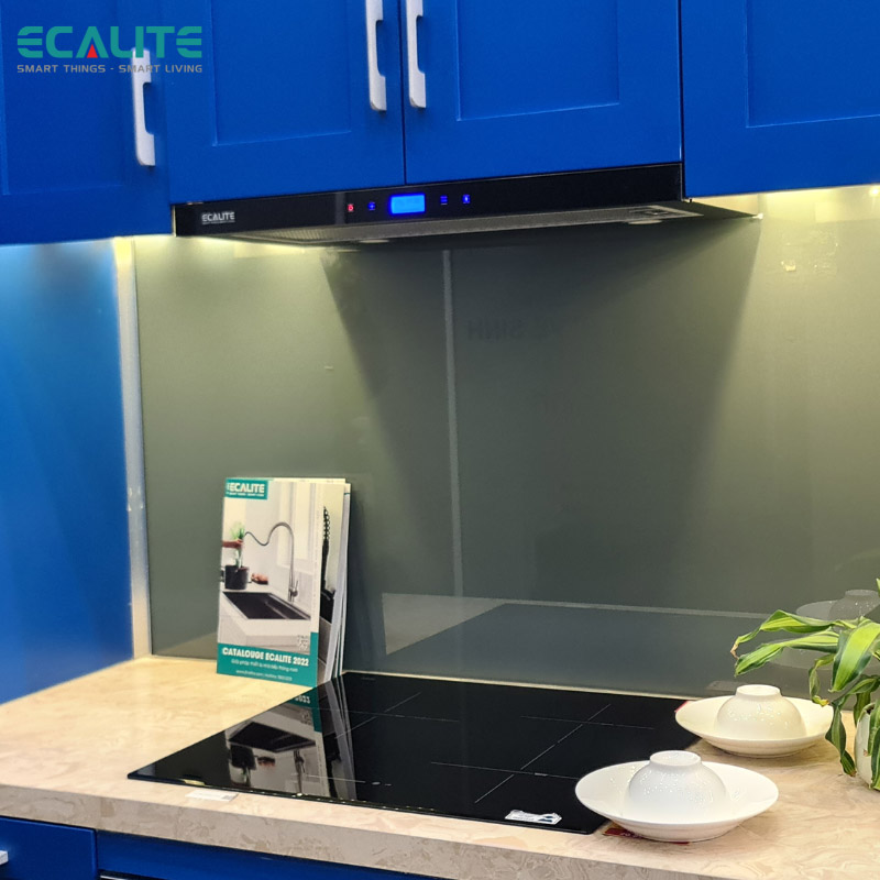 Máy Hút Mùi Âm Tủ H-Series Ecalite EH-AT60LCD - Kính Đen - Điều Khiển Cảm Ứng 3 Tốc Độ - Màn Hình LCD Hiện Đại - Hàng Chính Hãng
