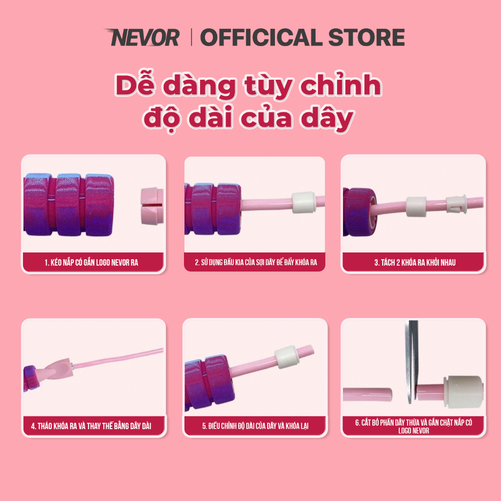 Combo Dây Nhảy Thể Lực 2 Trong 1 Nevor DN02 Hỗ Trợ Tập Luyện, Giảm Cân Tiện Lợi Ngay Tại Nhà