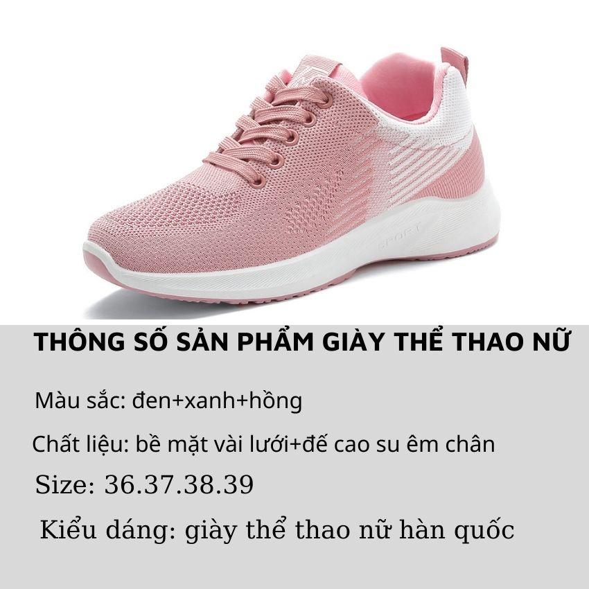 Giày Thể Thao Nữ Siêu Nhẹ Thoáng Khí Kiểu Hàn Quốc Dùng Đi Làm,Đi Chơi,Chạy Bộ,Tập Gym GTTN13 SUNO