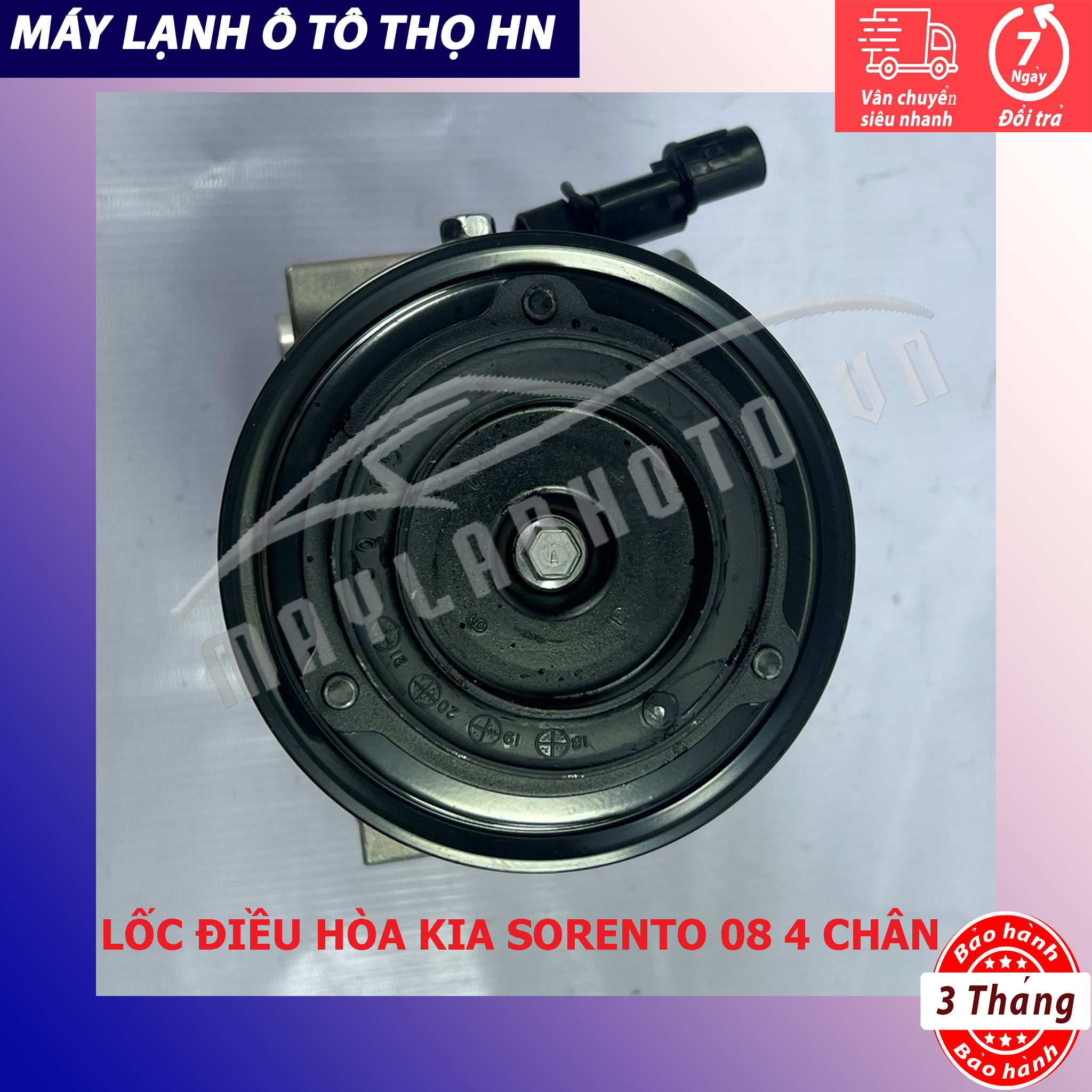 Lốc điều hòa (block,máy nén) Kia Sorento 2008 (4 chân, van điện) Hàng xịn Hàn Quốc 97701-2P310/2P360