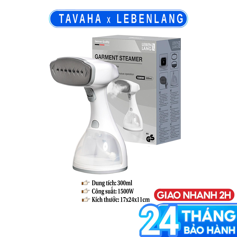 Bàn là hơi nước cầm tay LEBENLANG LBD528W, công suất 1500W-300ml, BẢO HÀNH 24 THÁNG