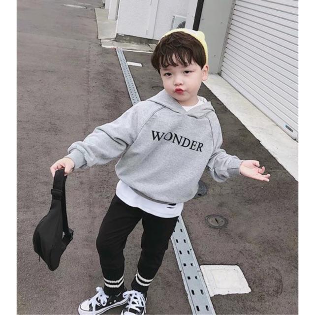 Áo hoodie lót bông có cổ WONDER cho bé A42H140