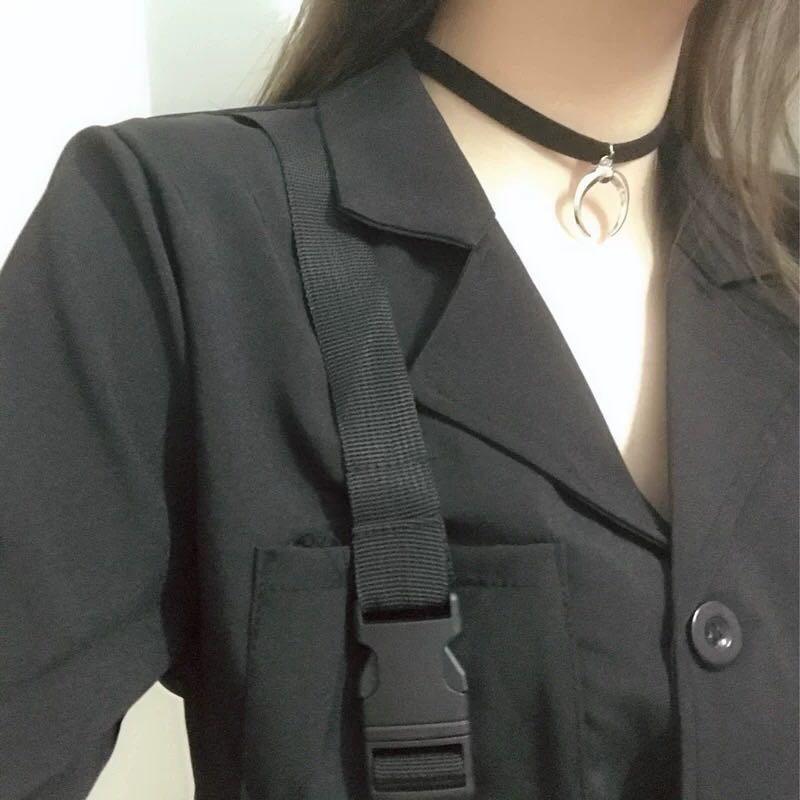 Vòng cổ choker nhung hình mặt trăng thời trang cho nữ