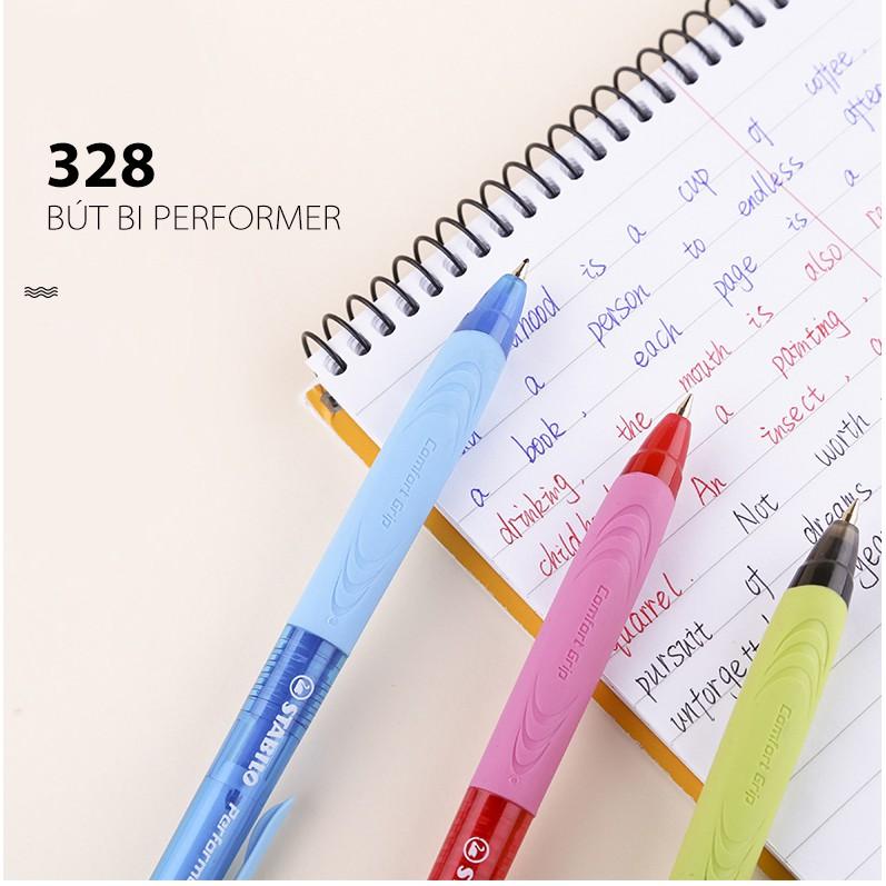 Bộ 4 bút bi bấm STABILO Perfomer+ 328XF (2 xanh/đen/đỏ) + ruột bút BP328R + bút bi STABILO Perfomer 898 (BP328XF-C4RG)