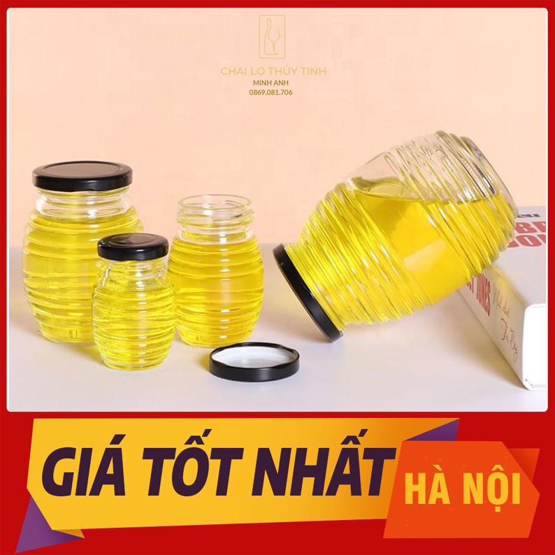 { GIÁ TỐT NHẤT} Hũ Thủy Tinh Tổ Ong Đựng Mật Ong 180ML