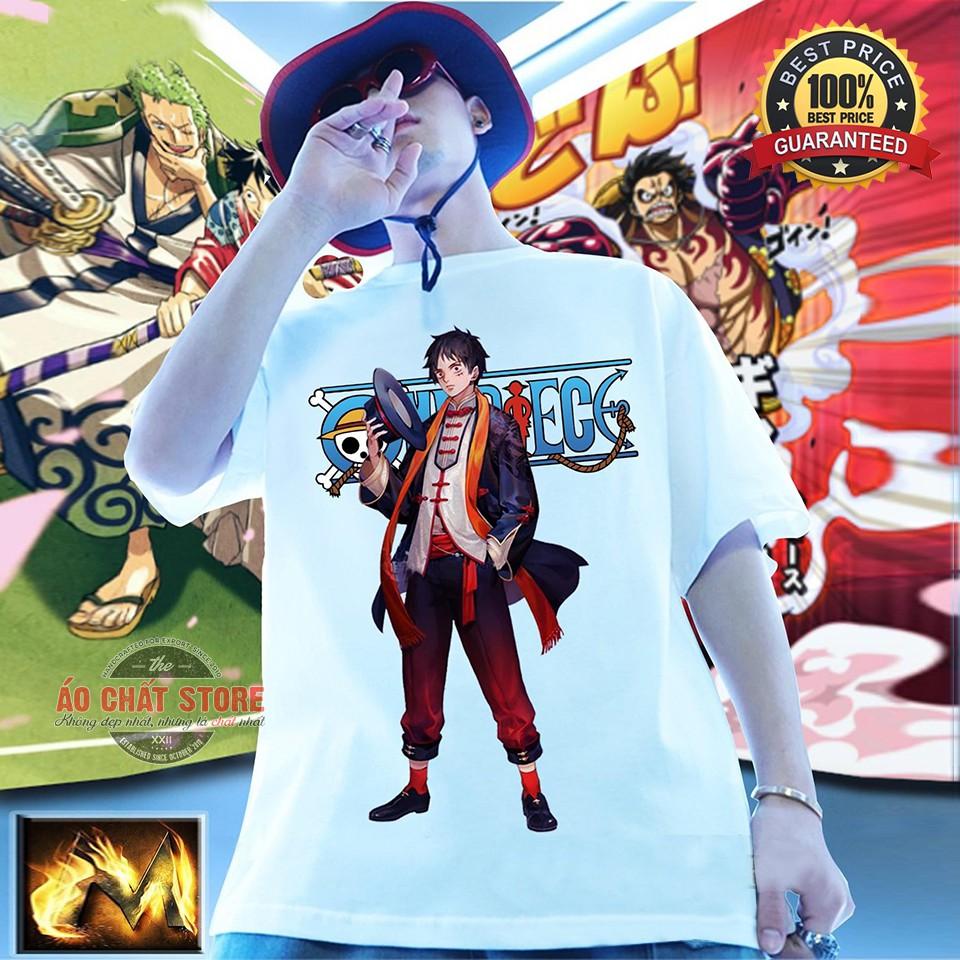 Áo Tay Lỡ Unisex One Piece Luffy Thư Pháp Cao Cấp | Monkey Luffy Tshirt UN15