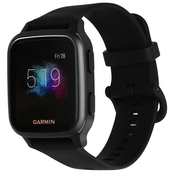 Đồng hồ thông minh Garmin Venu SQ Music dây silicone đen - Hàng chính hãng