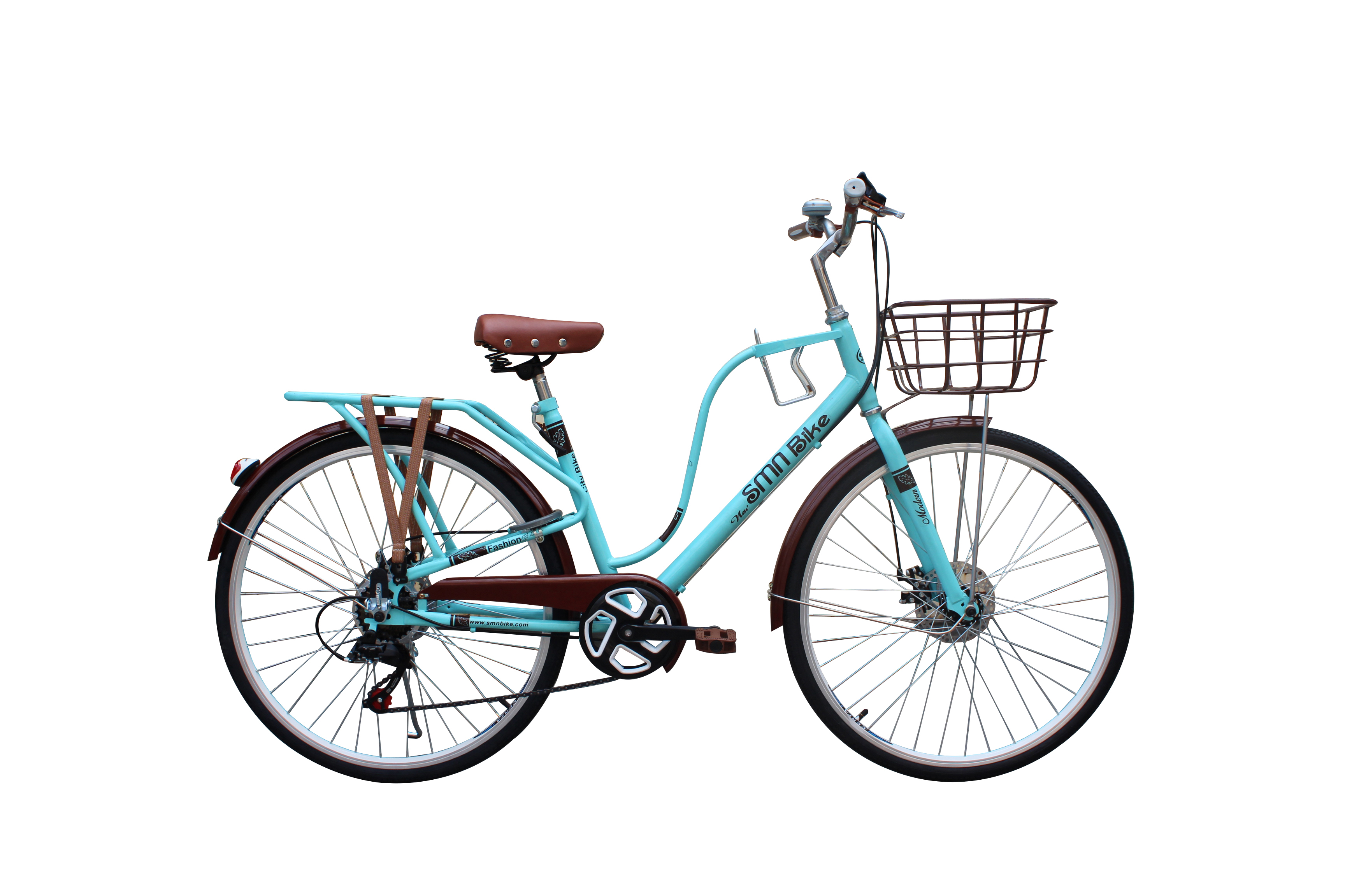 Xe đạp đường phố SMNBike đề đĩa rổ Q 26 inch