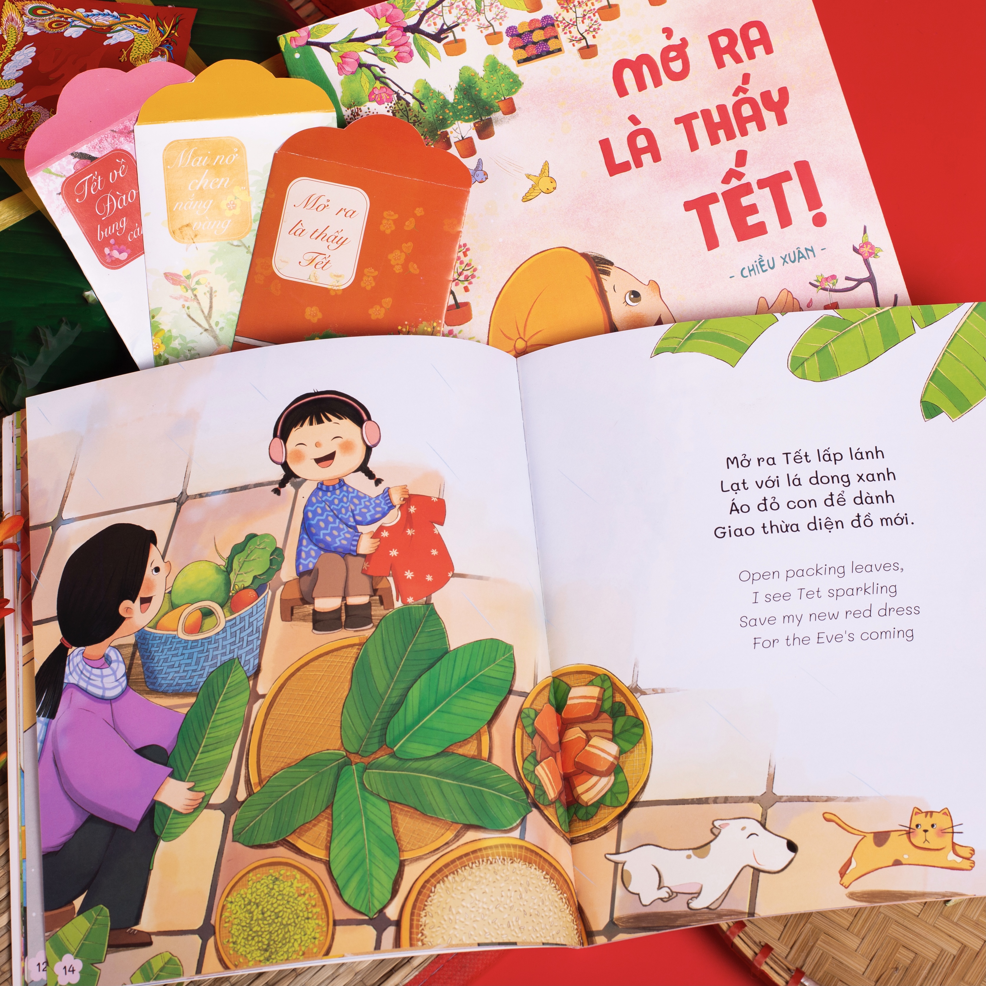 Sách Tết 2023 - Set Mở ra là thấy Tết (2 phiên bản Bắc Nam) kèm quà tặng cho bé - Lionbooks Mộc Nhiên