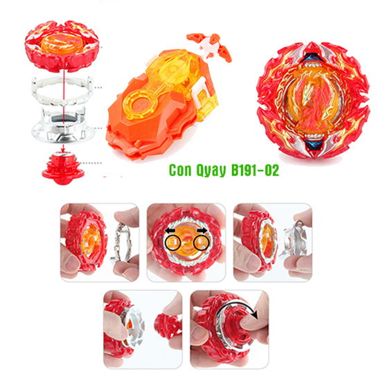 Đồ Chơi Con Quay B191-02 Kèm Tay Quay | Con Quay BEYBLADE B191-02 (Có Hộp)